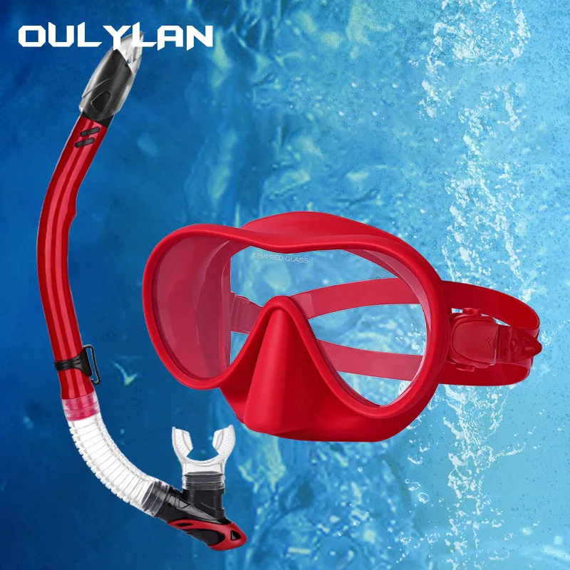 Oulylan Scuba Diving Snorkeling Masca de Scufundări Ochelari de protecție Stabilite pentru Adulți Înot Ochelari de Tub Set Bandă Reglabilă Echipament de Snorkeling - 0