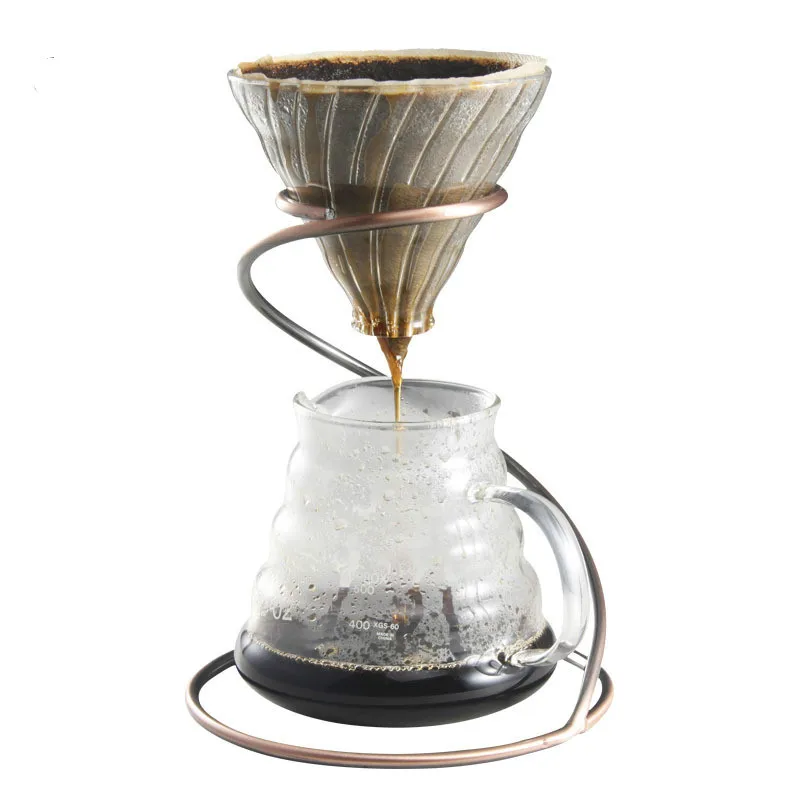 Spirală metalică în formă de V de Cafea Suport Potrivit pentru o Cafea Americana Mână de fabricare a Berii de Cafea/lapte de Cafea de uz Casnic Instrument Set Cafea Rack - 0