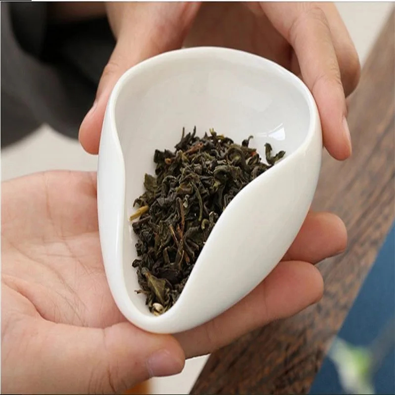 TANGPIN Ceramice Lingura de Ceai Alb Pur Buna Portelan Ceai Accesorii pentru Ceai Cupe Vas Set de Instrumente - 0
