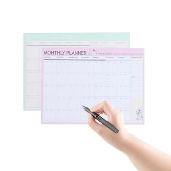 20 De Coli Coreean Staționare Planificator Lunar Calendar Calendar Organizator Agenda Organizer Notebook(Roz Verde Amestecat)