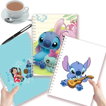 A5 Spirala Desene Animate Lilo & Stitch Notebook Disney Papetarie Carte Notă Jurnal Figura Anime Graffiti Cadouri Pentru Copii De Halloween Cosplay