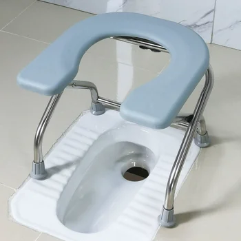 Femeile gravide în Vârstă de Toaletă Scaun U Baie de Design Scaun Rabatabil din Oțel Inoxidabil Scaun de Baie Stabil Anti-derapare Toaletă Picior de Odihnă