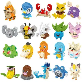 Pokemon serie de companie elf Pikachu pentru copii puzzle jucării, diamante mici particule blocuri de construcție, jucării pentru copii