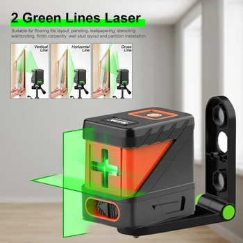 Portabil Cu Laser Metru Nivel 2-Linii De Cruce Verde Nivel Cu Laser Orizontale Si Verticale Cu Laser Auto-Nivelare