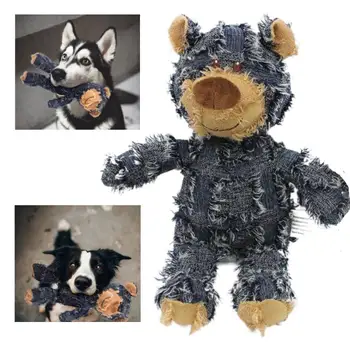 Mozaic Urs Drăguț Animale De Companie De Pluș Jucarii Amuzante De Sondare Interactive Jucării Câine Cățeluș Musca Rezistent Molar Mesteca De Curățare Dinți De Câine Jucării
