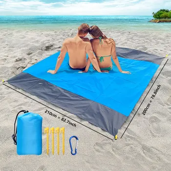 Camping Impermeabile saltea Plaja Convenabil Pliabil de Culoare dual picnic Umiditate-dovada Poliester carouri, buzunare Rezistente la Murdărie peluze