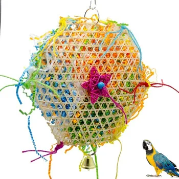 1buc Papagal Musca Jucărie de Hârtie Fir Pentagrama Decor Papagal Musca Jucărie Jucărie Puzzle Jucărie Pasăre Jucărie