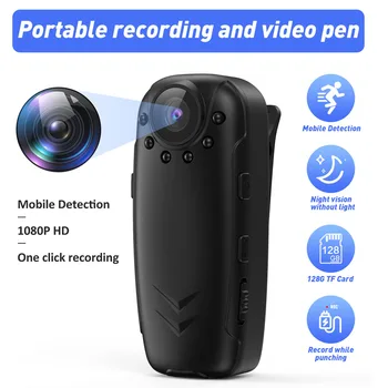 Mini Camera Recorder de Aplicare a Legii 1080P Înregistrare Video Profesional Portabil aparat de Fotografiat Organism Întâlnire Lungă de Viață a Bateriei camere Video