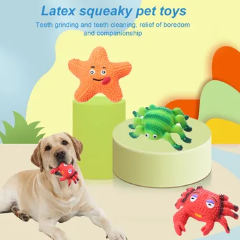 Scartaie Jucării Câine Latex Musca Rezistent Crab Păianjen Steaua De Mare Interactive Chițăit De Câine Jucării Pentru Câini Puppy