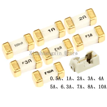 10buc/lot Gold pin 1808 125V 0451 Chip fuse 1A 2A 3A 4A 5A 6,3 a 7A 8A 10A 0451 punte cu siguranță