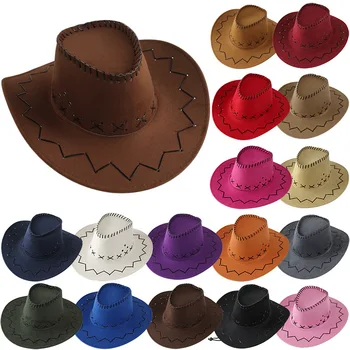 Moda de vara pălărie de Cowboy Boem Accesorii Cowboy Pălărie de Paie Bărbați Femei Călătorie în aer liber Plajă Palarie Unisex Vest pălărie de Cowboy