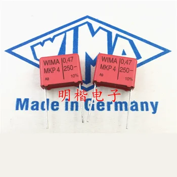Transport gratuit 10buc/30buc WIMA Germania condensator MKP4 250V 0.47 UF 250V 474 470nf P=15mm