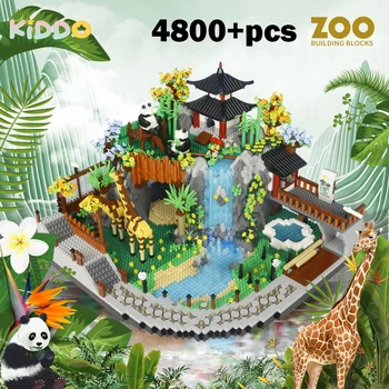 Zoo Blocuri DIY 4800+BUC Desert Park Mini Cărămizi Animale Model Asambla Părinte Copil Interactive, Cadouri pentru Copii, pentru Adulți