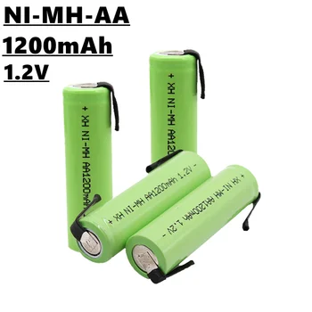 AA NiMH baterie reîncărcabilă, 1.2 V, 1200mAh, cu sudura ace, stabil și sigur de tarifare, potrivit pentru periuta de dinti electrica