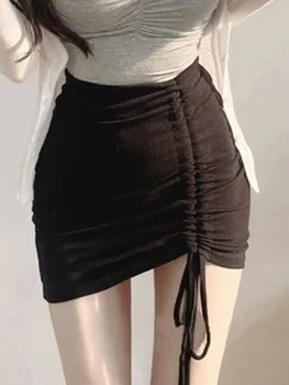 Coreea Style Slim Fit Sexy Fete Picante Cordon Infasurat Hip Jumătate Femei Fusta de Vara Solid Sexy Hotsweet Temperament Noi VIXA