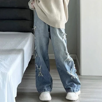 Streetwear Blugi Femeie Coreeană De Moda Harajuku Vintage Denim Y2k Pantaloni Largi Cu Talie Înaltă Liber Drept Largi Picior Pantaloni