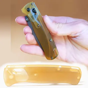 1 Pereche de Pliere Cuțit BM 535 Modificarea Accesorii Personalizate Amber PEI Materia Mâner Cântare Pentru Autentic BM Evacuare 535