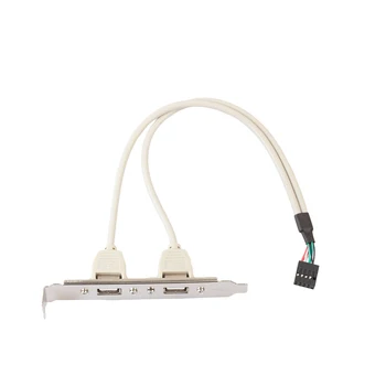 2 Porturi USB 2.0 de sex Feminin cu 9 Pini Placa de baza Antet Cablu Adaptor pentru PC