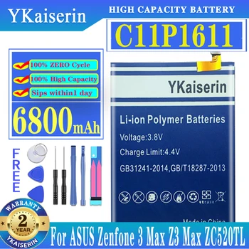 YKaiserin 6800mAh de Înlocuire Telefon Inteligent Bateriei Pentru ASUS Zenfone 3 Max Zenfone3 Max Z3 Max Z3Max ZC520TL C11P1611 Baterie
