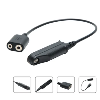Cablu adaptor Baofeng UV-9R Plus UV-XR Impermeabil la 2 Pini Potrivit pentru UV-5R UV-82 UV-S9 Walkie Talkie Casca Difuzor Microfon
