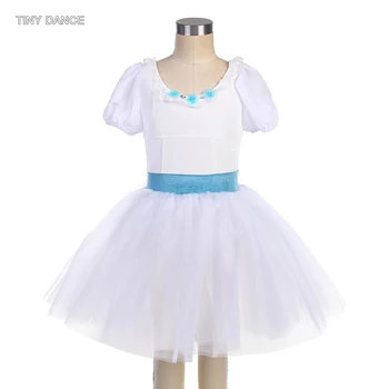 Mâneci scurte Puf de Dans Balet Tutu Tricou Rochie pentru Copil și Adult Costum de Balerina Performanță Dacewear 3 Culori 22013
