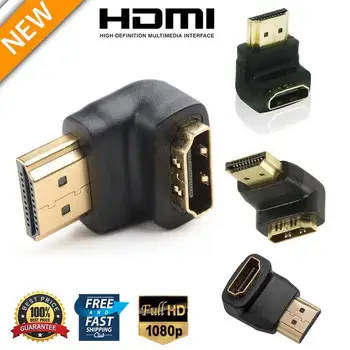 HD 'MI Adaptor de sex Masculin La Feminin Unghi Drept 4Kx2K HD' MI-compatibil Extender 90/270 Grade L-tip Mini Cablu Conector Accesorii