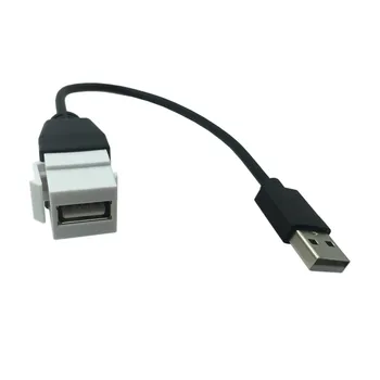 USB Extender Cablu Keystone Jack Cuplaj Cablu Conector Adaptor USB 2.0 LA UN Mascul La O Femelă Extensia Converter 0,2 m