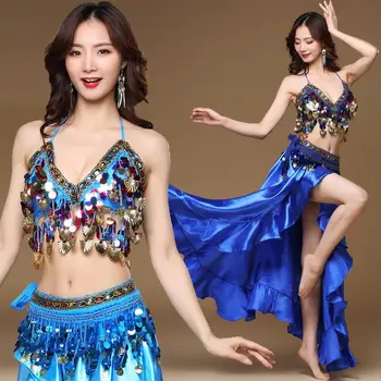 Femei Belly Dance Costum Oriental Bellydance Performanță Etapă Set Complet Sutien Centura de Bellydancing Utilaje