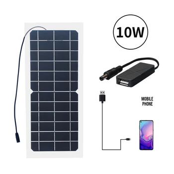 Portabil 10W 6V Flexibil Panou Solar Monocristalin Mobil Încărcător Solar Pentru Camping în aer liber Ciclism Călătorie de Telefon de Încărcare a Bateriei
