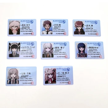 Anime Danganronpa Cosplay Naegi Makoto Yasuhiro Nanami Chiaki PVC Carte de IDENTITATE de Student Unisex elemente de Recuzită, Accesorii Cadou