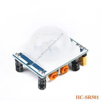 10 buc HC-SR501 Regla IR Pyroelectric Infraroșu PIR Umane Senzor de Mișcare Detector de Modul DC 5V - 20V