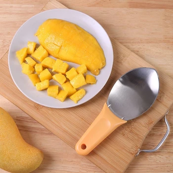 Polițiștii Multifunctional Pulpa de Mango Hota Inox Săpat Lingura de Fructe Instrumente de Accesorii de Bucătărie Y5GB