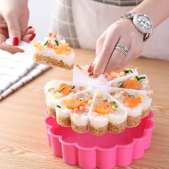 Sushi Mucegai Set Tort Styling Inima În Formă De Sushi Mucegai Coapte Jeleu, Budinca De Orez Cu Bile Mucegai Sushi Instrument De A Face Sushi Kit