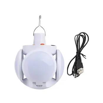 1buc Solare Bec cu LED-uri USB Reîncărcabilă în aer liber Camping Lampa Impermeabil de Urgență Lumina de Noapte Grădină Proiectoare Felinar