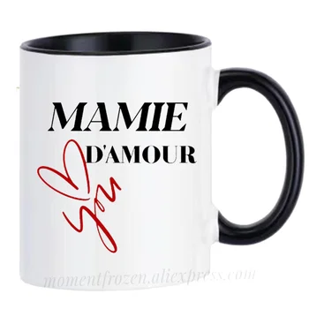 Franceză Mama Cupe Mama Mama Cani de Cafea de Ziua Mamei Cadouri Nana Bunica Vesela Ceramica Ceai Teaware Coffeeware Bere Drinkware