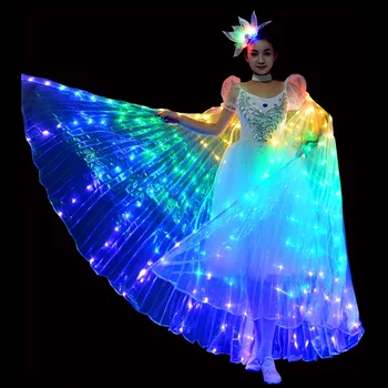 Adult LED Aripi de Fluture Costum fluorescente Dans Costum Adult Condus Costum de Circ Luminos Costume Petrecere de Crăciun Show