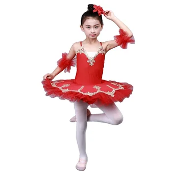 Alb Profesionale Balet Tutu Dress pentru Fete/Copii Scenă de Dans Costum de Balet Fete Costum de Balet
