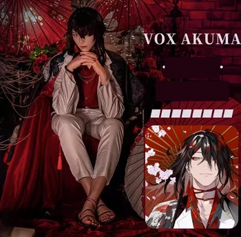 Vox Akuma Cosplay Anime Costum Vtuber Hololive Cosplay Petrecere De Halloween Set Luxiem Vox Akuma Kimono Mantie Costum Set