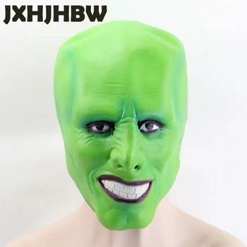 JXHJHBW Masca Amuzant Verde Mască de Latex Jim Carrey Film Cosplay Pălării de Halloween, Accesorii de Petrecere super-Erou