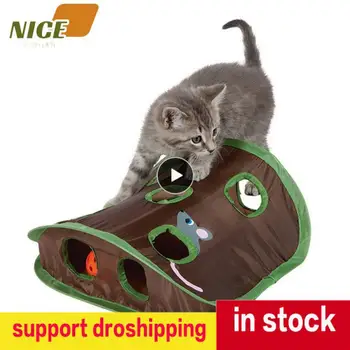 Nouă gaură de Mediu-prietenos Pisoi Inteligenta Jucarie Pânză de Poliester Mouse Hunt Jucarii Portabil Jucării pentru Pisici Produse pentru animale de Companie Pliabil