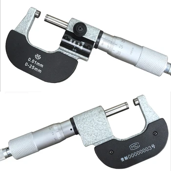 Xibei marca mai buna calitate 0-25mm x 0,01 mm micrometru cu contor micrometru de exterior grosime ecartament instrument de măsurare