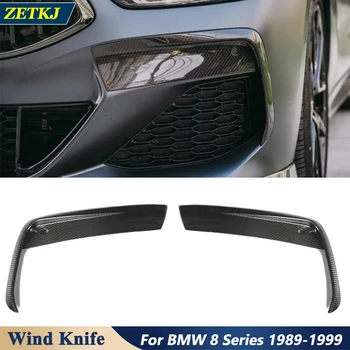 ZETKJ de Înaltă Calitate din Fibră de Carbon Durabil Body Kit Bara Fata Ceață Ușoară a Vântului Cuțit Pentru BMW Seria 8 B Model E31 1989-1999