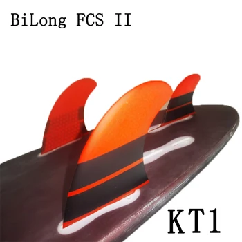 BiLong FCS II KT1/ Partea Twin + Stabilizator de fibra de sticla de Performanță CoreTri Fin Set de Surf Aripioare 3pcs Set de Surf Aripioare