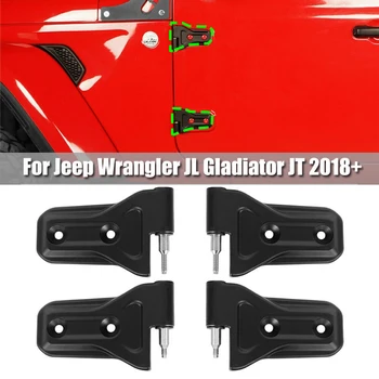 4buc Negru Ușa Laterală Kit de Balamale pentru Jeep Wrangler BC Gladiator JT 2018+