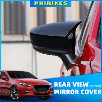 ABS fibră de Carbon Pentru Mazda 3 Axela 2014 2015 2016 2017 2018 Accesorii Auto retrovizoare oglinda rama de acoperire Acoperirea Tapiterie Auto Styling