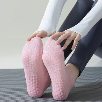 Femei Yoga Șosete de Vară Gol a ochiurilor de Plasă Respirabil de Balet, Pilates Șosete Silicon Non-alunecare de Culoare Solidă Bumbac Dans Sportiv Șosete