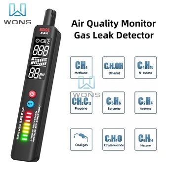 X4A Alarma Scurgeri de Gaz Detectorul de Temperatură și Umiditate Tester Portabil de Gaze Naturale Sniffer Combustibil Gaz Propan Metan & Butan