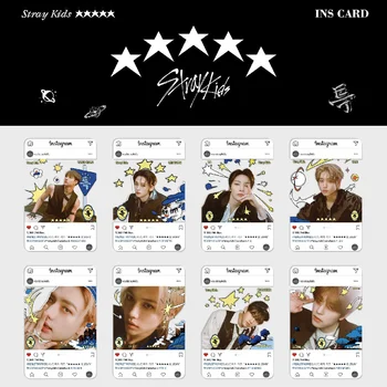 8PCS/Set KPOP fără stăpân COPII Nou Album de 5 STELE din PVC Photocards Hyunjin Felix Transparent carte Poștală INS LOMO Carduri de Fani Colecție Cadou
