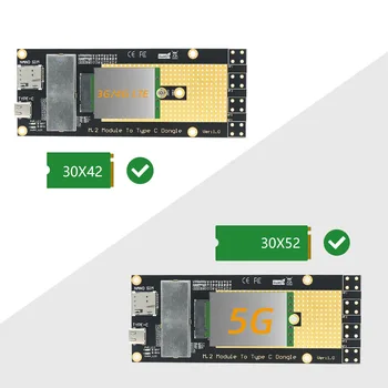 M. 2(M. 2) 3G/4G/5G Module de Tip C /USB 3.0 Adaptor NANO SIM card Slot pentru RM500Q/RM500U /GM800/ SIM8200 Module