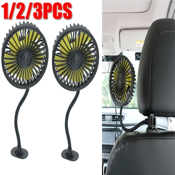 1/2/3PCS Mașina Înapoi Fan 3-viteza Vântului de Ajustare Automată USB Cooler pe Aer Sistem de Racire cu 360° Reglabil 5 ABS Paletele Ventilatorului pentru Auto